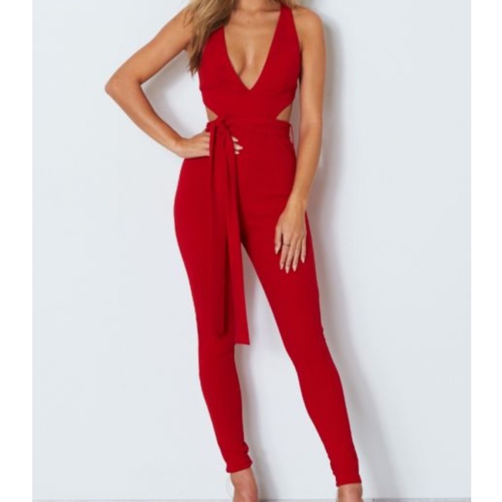 Red jumpsuit